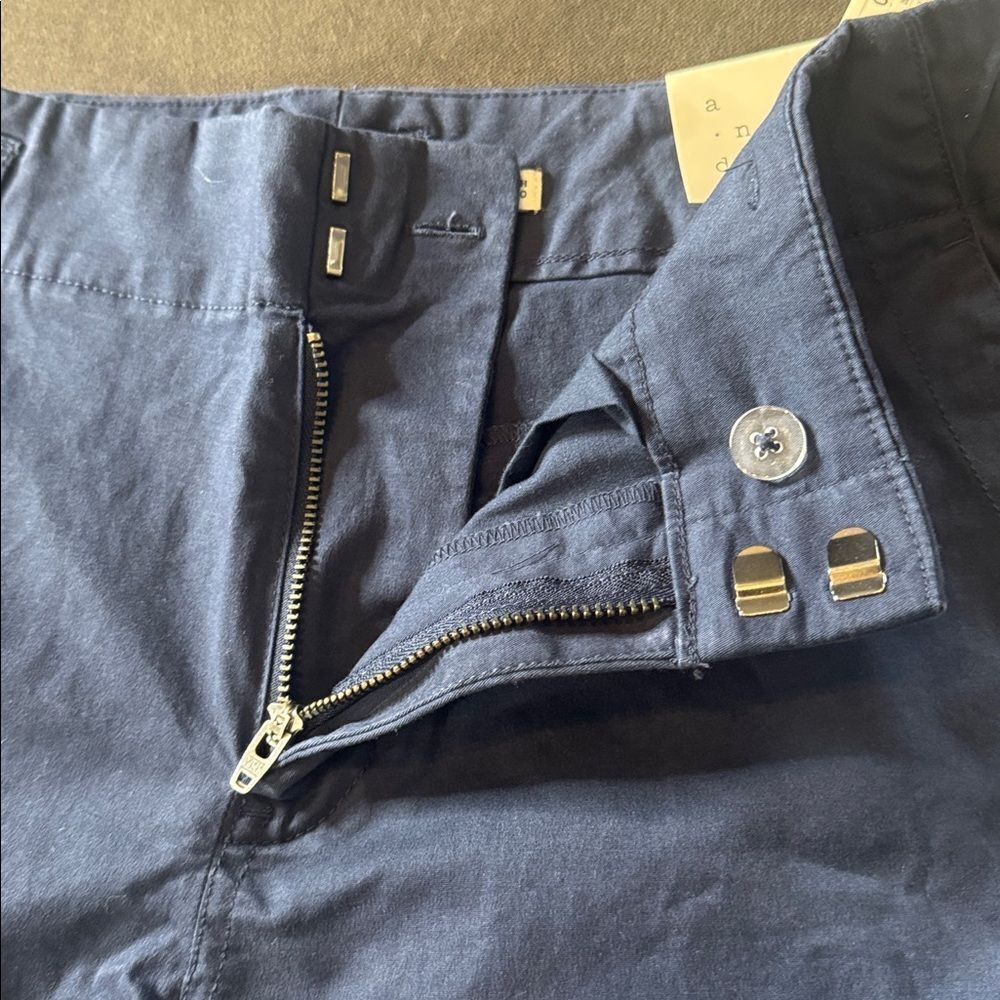 Women’s Navy Blue Straight Leg High Rise Office Casual Pants a new day 4R NEW - Picture 12 of 14